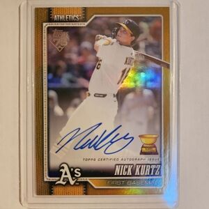 2026 Nick Kurtz Topps Oakland Athletics Autograph Baseball All-stars Rookie Card